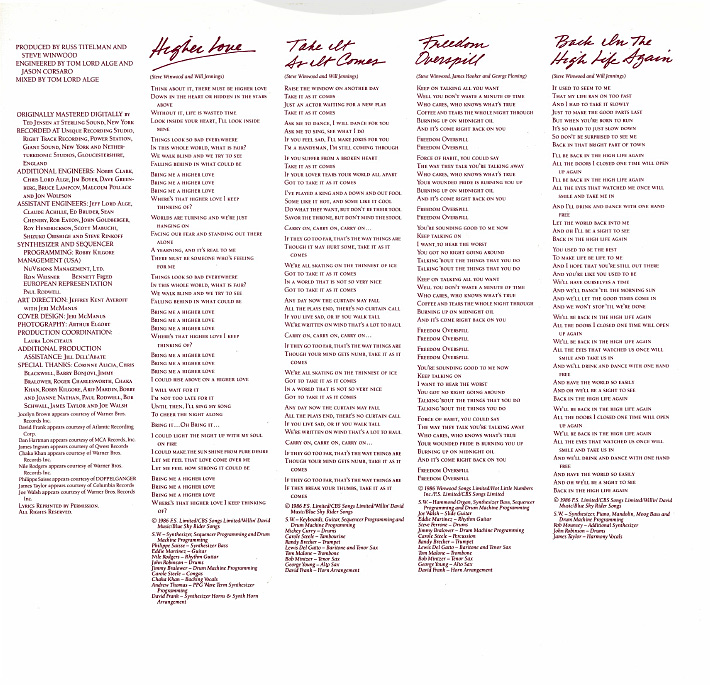 Back In The High Life